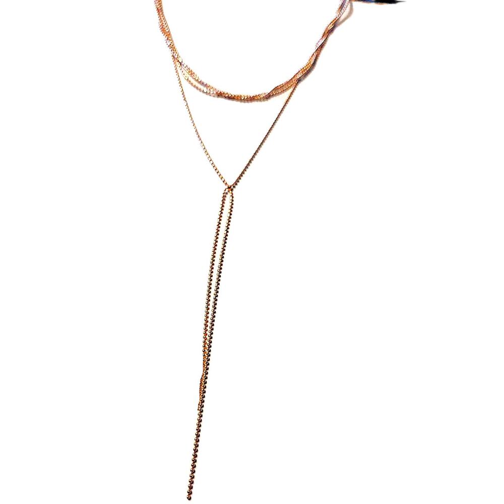 Rose Gold For the Dreamers "8 Other Reasons" 9 Lives  Y Choker Necklace